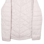 COLUMBIA Womens Light Pink Quilted Zip Jacket S Woven Classic Outdoor Wear