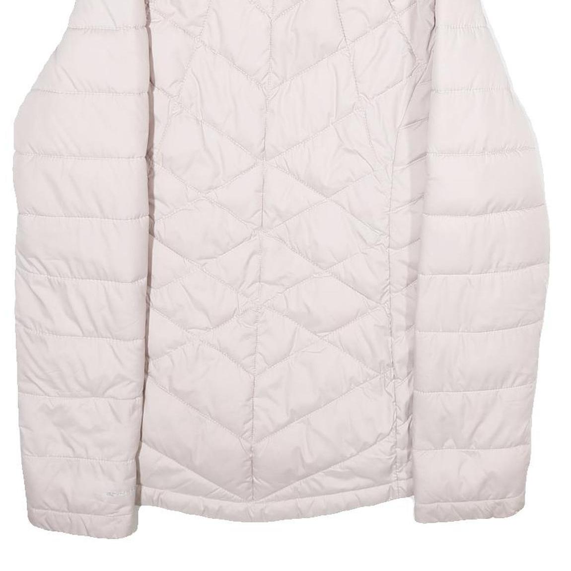 COLUMBIA Womens Light Pink Quilted Zip Jacket S Woven Classic Outdoor Wear