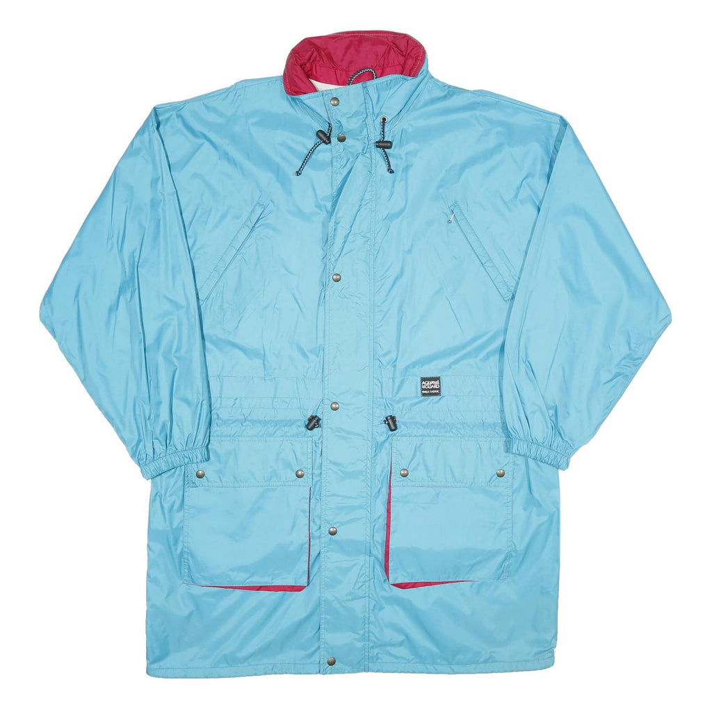 AQUA GUARD Mens Blue & Red Nylon Zip Jacket XL Lightweight Windbreaker