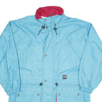 AQUA GUARD Mens Blue & Red Nylon Zip Jacket XL Lightweight Windbreaker