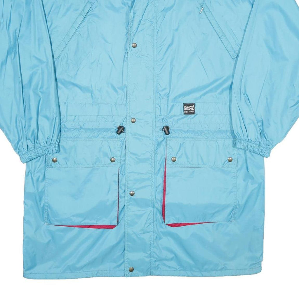 AQUA GUARD Mens Blue & Red Nylon Zip Jacket XL Lightweight Windbreaker