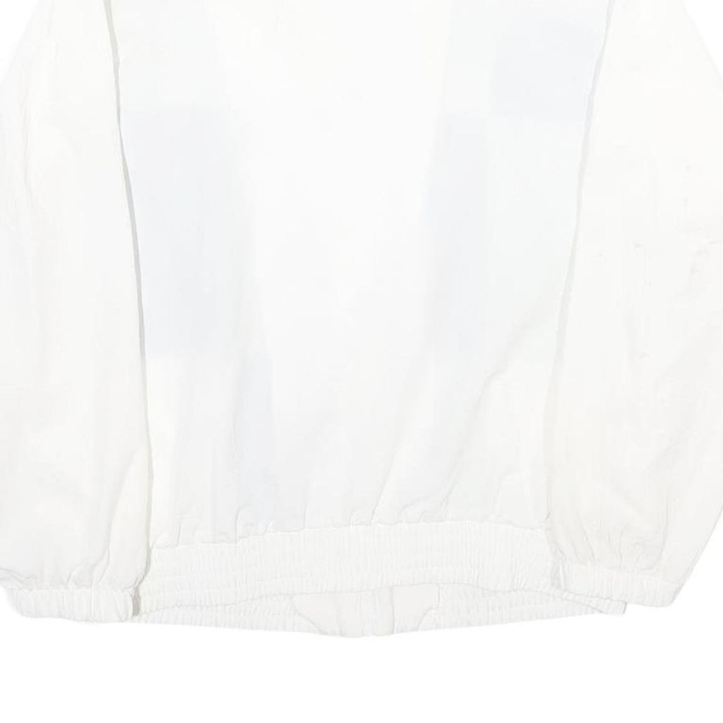 TEDDI Womens White & Blue Zip Jacket S Polyester Blend Colourblock Casual Retro