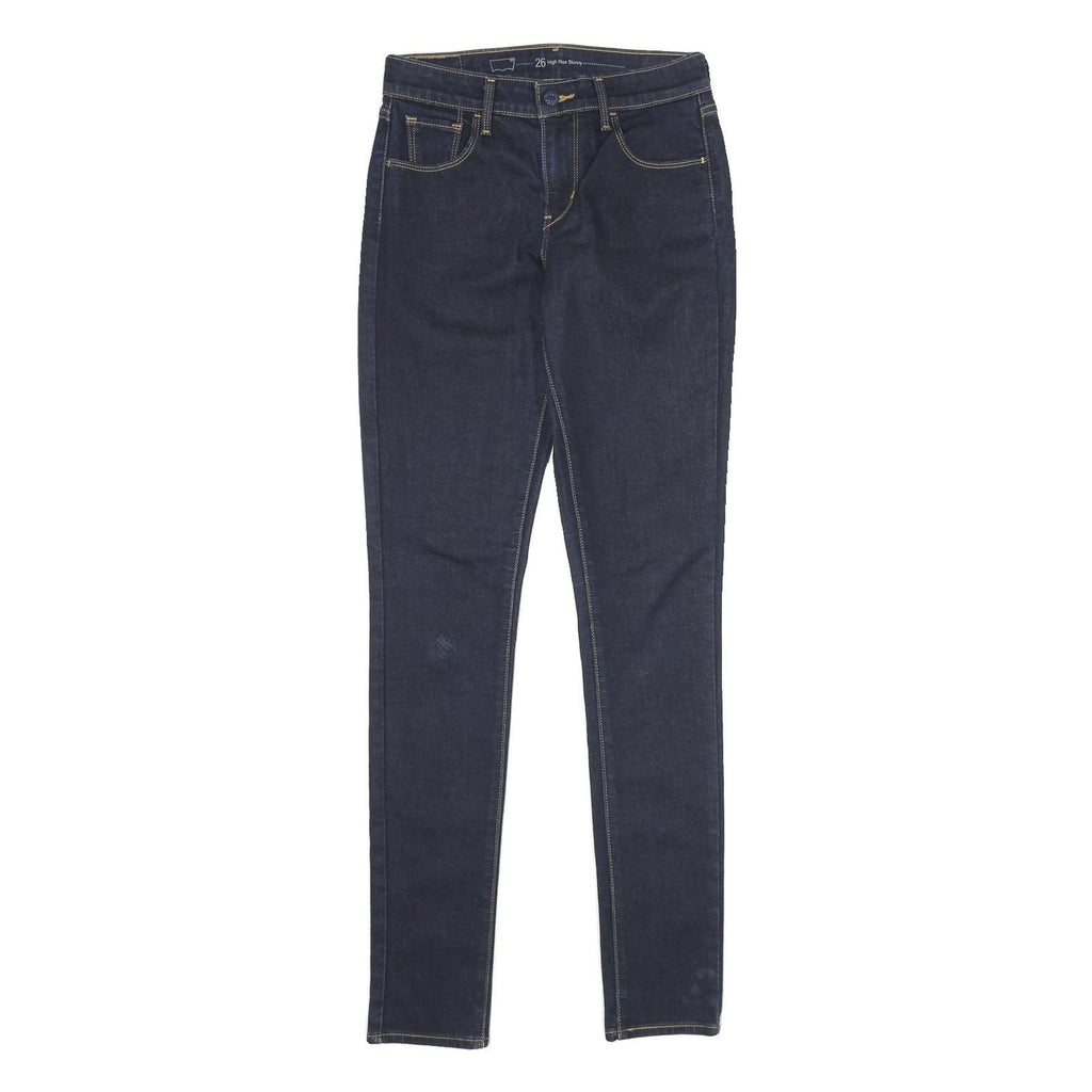 LEVI'S Womens High Rise Skinny Slim Denim Dark W26 L34 Classic Cotton Blend