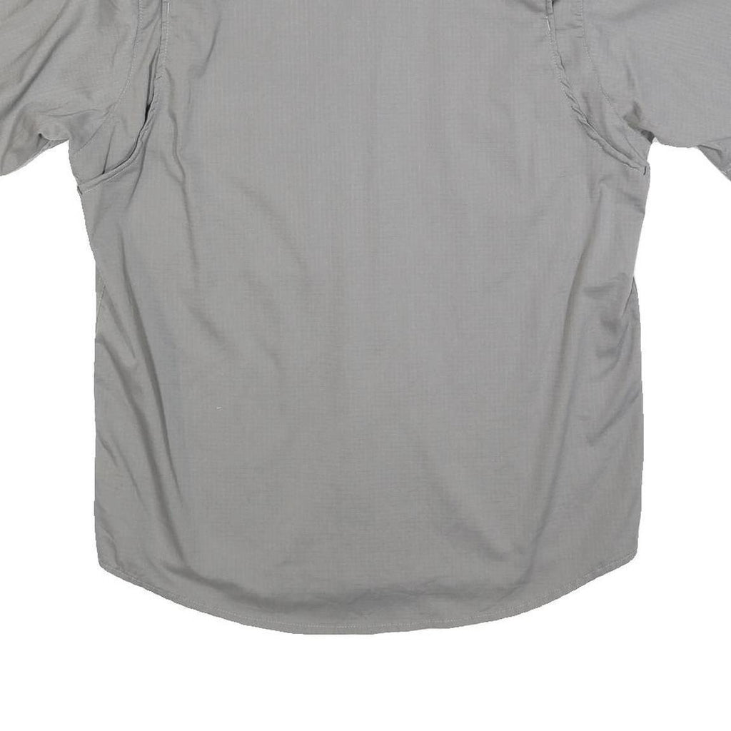 CARHARTT Mens Grey & Light Grey Work Shirt L Durable Cotton Blend Comfortable