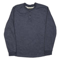 THE BC CLOTHING Fleece Lined Mens Blue Plain Pullover Round Neck Basic Knit M