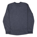 THE BC CLOTHING Fleece Lined Mens Blue Plain Pullover Round Neck Basic Knit M