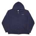 CARHARTT Mens Navy Blue Zip Up Hoodie XL Workwear Casual Cotton Blend Sweatshirt