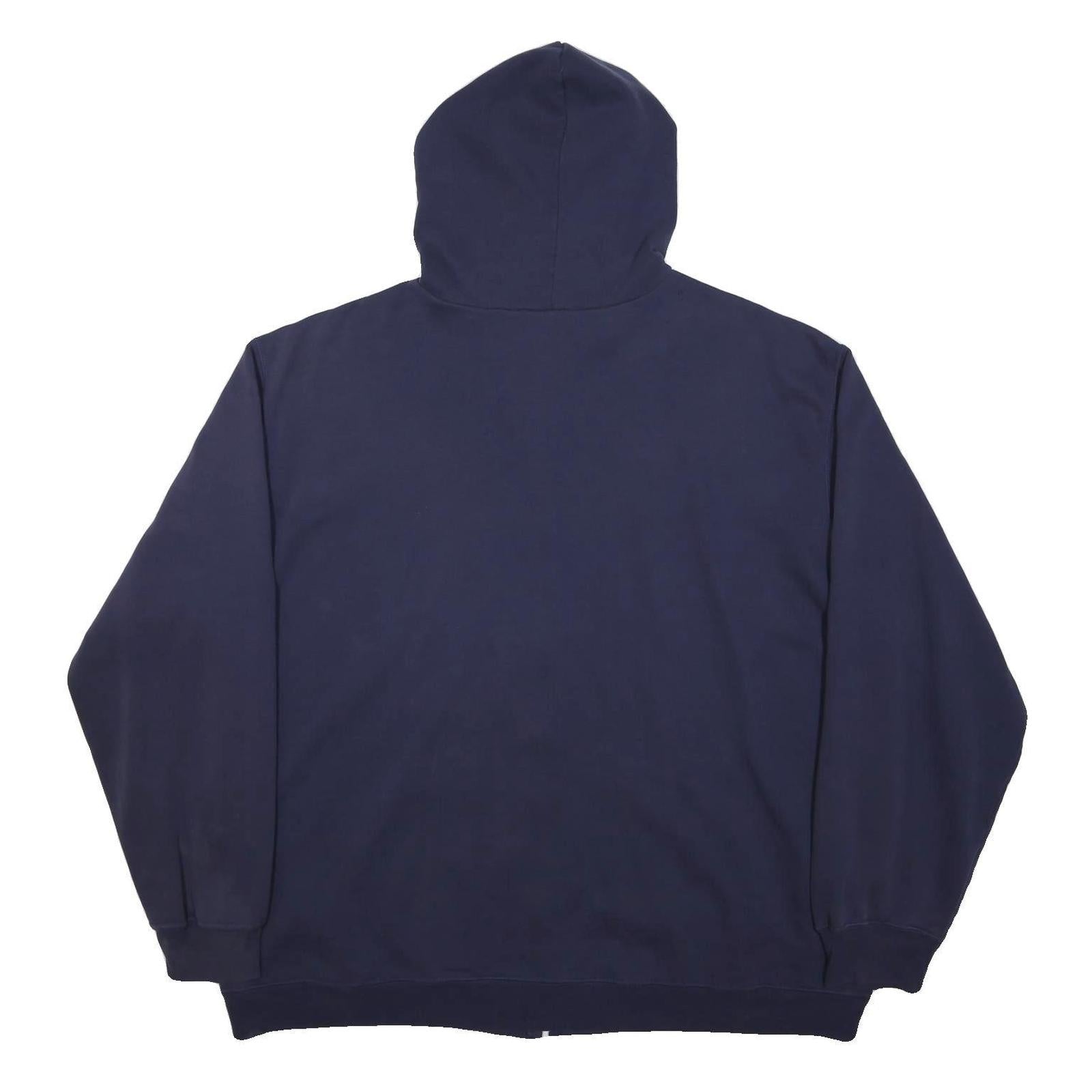 CARHARTT Mens Navy Blue Zip Up Hoodie XL Workwear Casual Cotton Blend Sweatshirt