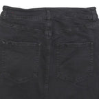 DYNAMITE Womens Black Cotton Blend Straight Mini Denim Skirt S Casual Style