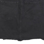 DYNAMITE Womens Black Cotton Blend Straight Mini Denim Skirt S Casual Style