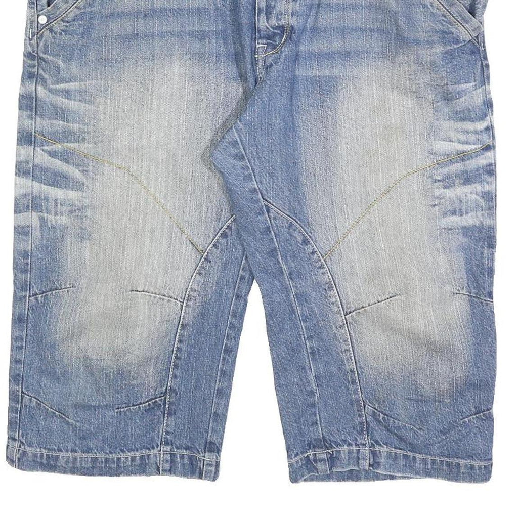 OKAY JEANS Mens Denim Blue Casual Shorts 2XL W40 Cotton Blend Comfortable Fit