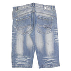 OKAY JEANS Mens Denim Blue Casual Shorts 2XL W40 Cotton Blend Comfortable Fit