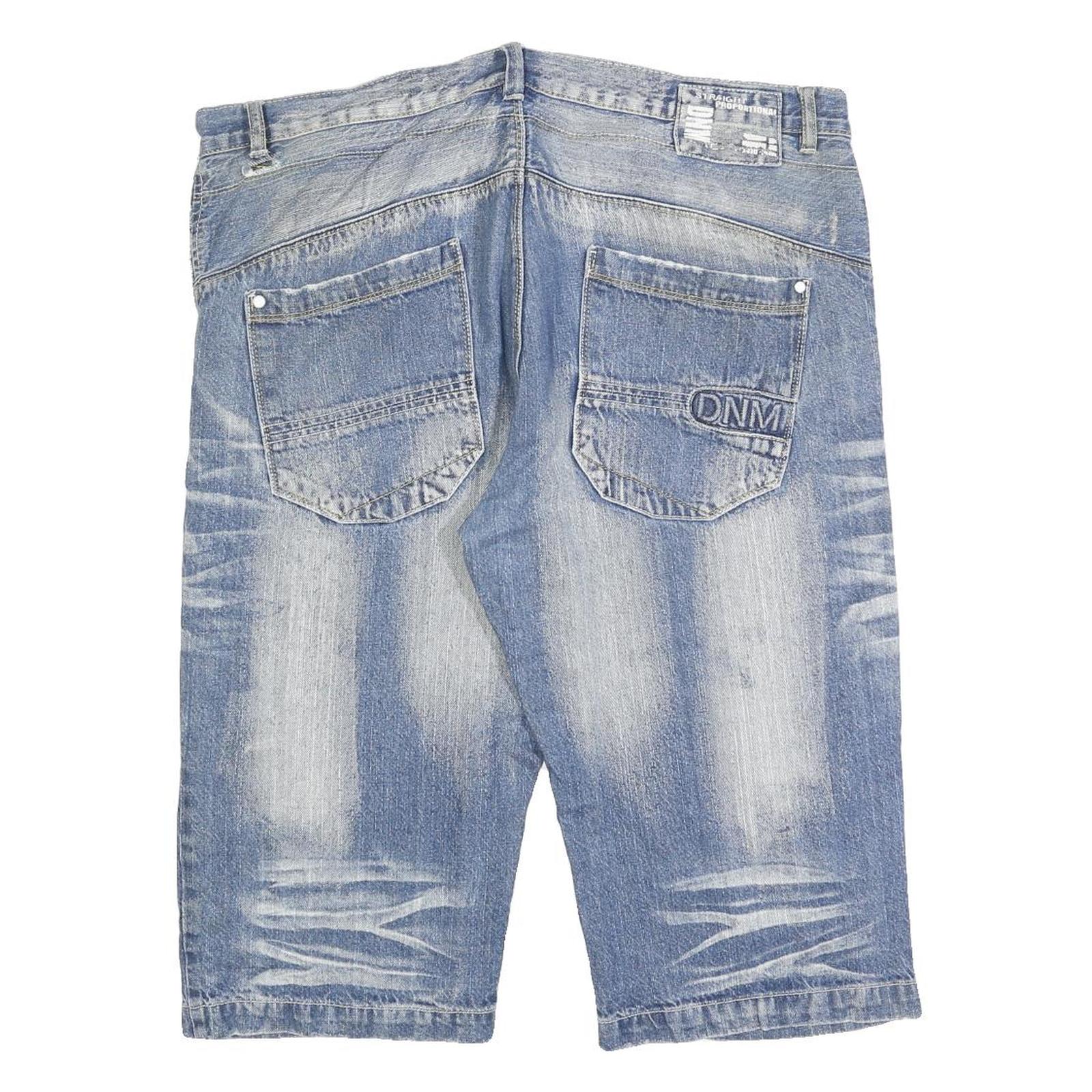 OKAY JEANS Mens Denim Blue Casual Shorts 2XL W40 Cotton Blend Comfortable Fit