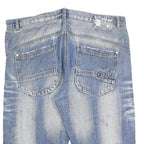 OKAY JEANS Mens Denim Blue Casual Shorts 2XL W40 Cotton Blend Comfortable Fit