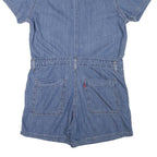 LEVI'S Womens Blue Denim Playsuit Cotton Blend M Button Front Casual Summer