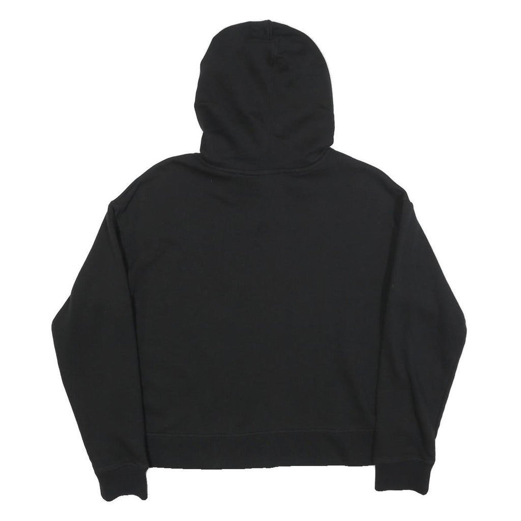 REEBOK Womens Black Hoodie M Cotton Blend Pullover Casual Sports Sweatshirt