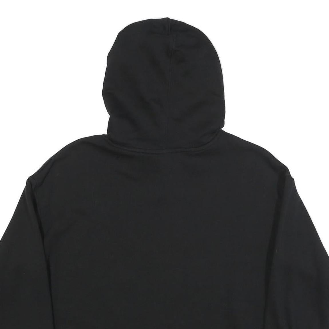 REEBOK Womens Black Hoodie M Cotton Blend Pullover Casual Sports Sweatshirt