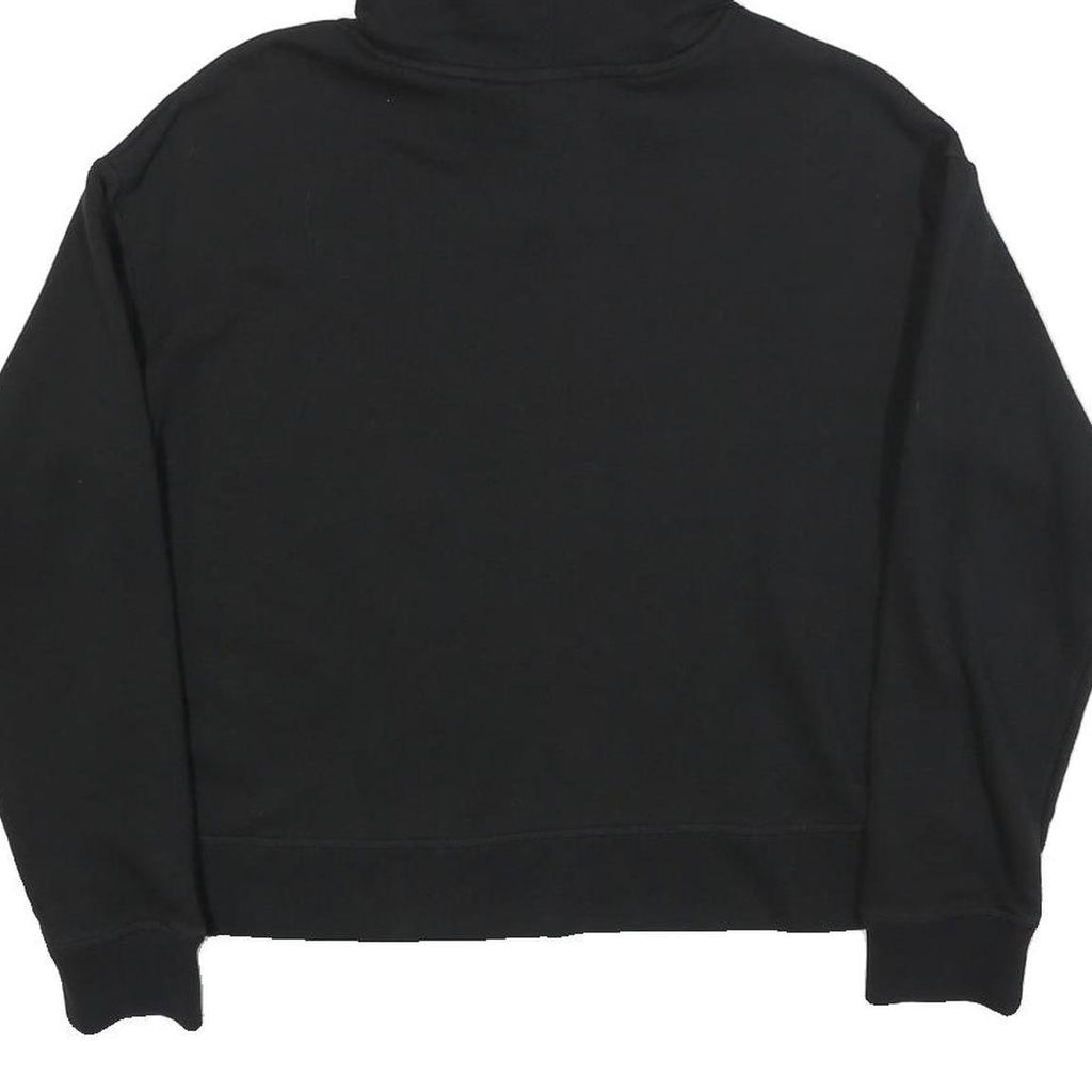 REEBOK Womens Black Hoodie M Cotton Blend Pullover Casual Sports Sweatshirt