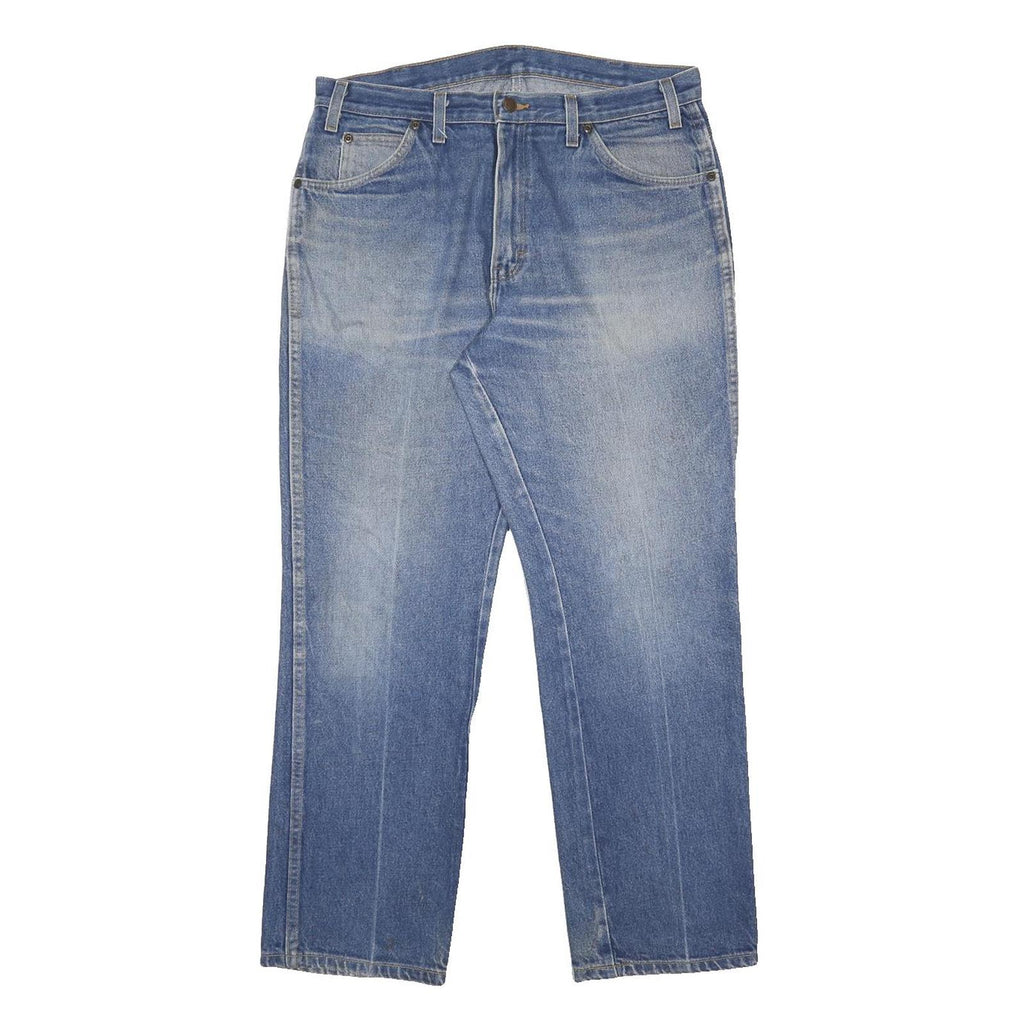 DICKIES Mens Blue Regular Straight Denim Cotton Medium W36 L30 Zip Closure