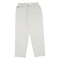 LEE COOPER Womens White Regular Fit Straight Cotton Jeans W29 L28 Zip Closure