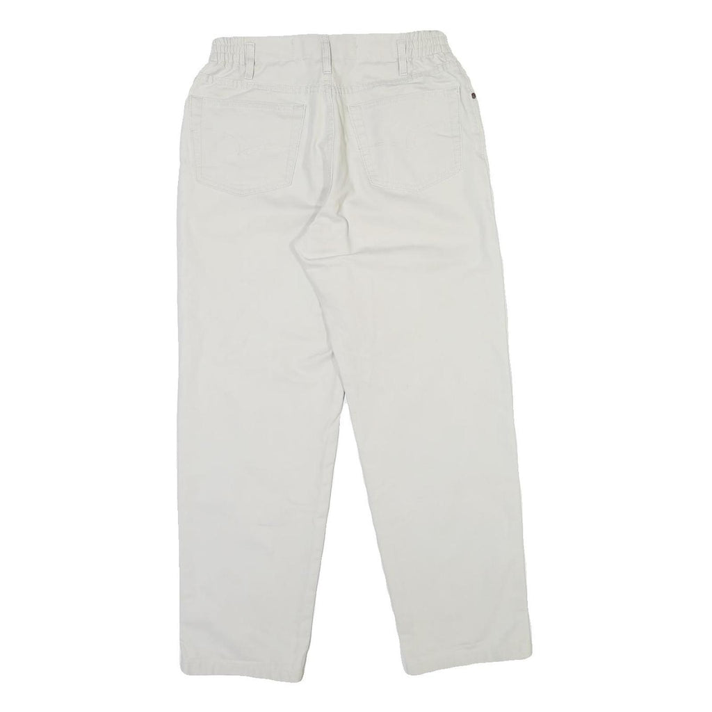 LEE COOPER Womens White Regular Fit Straight Cotton Jeans W29 L28 Zip Closure