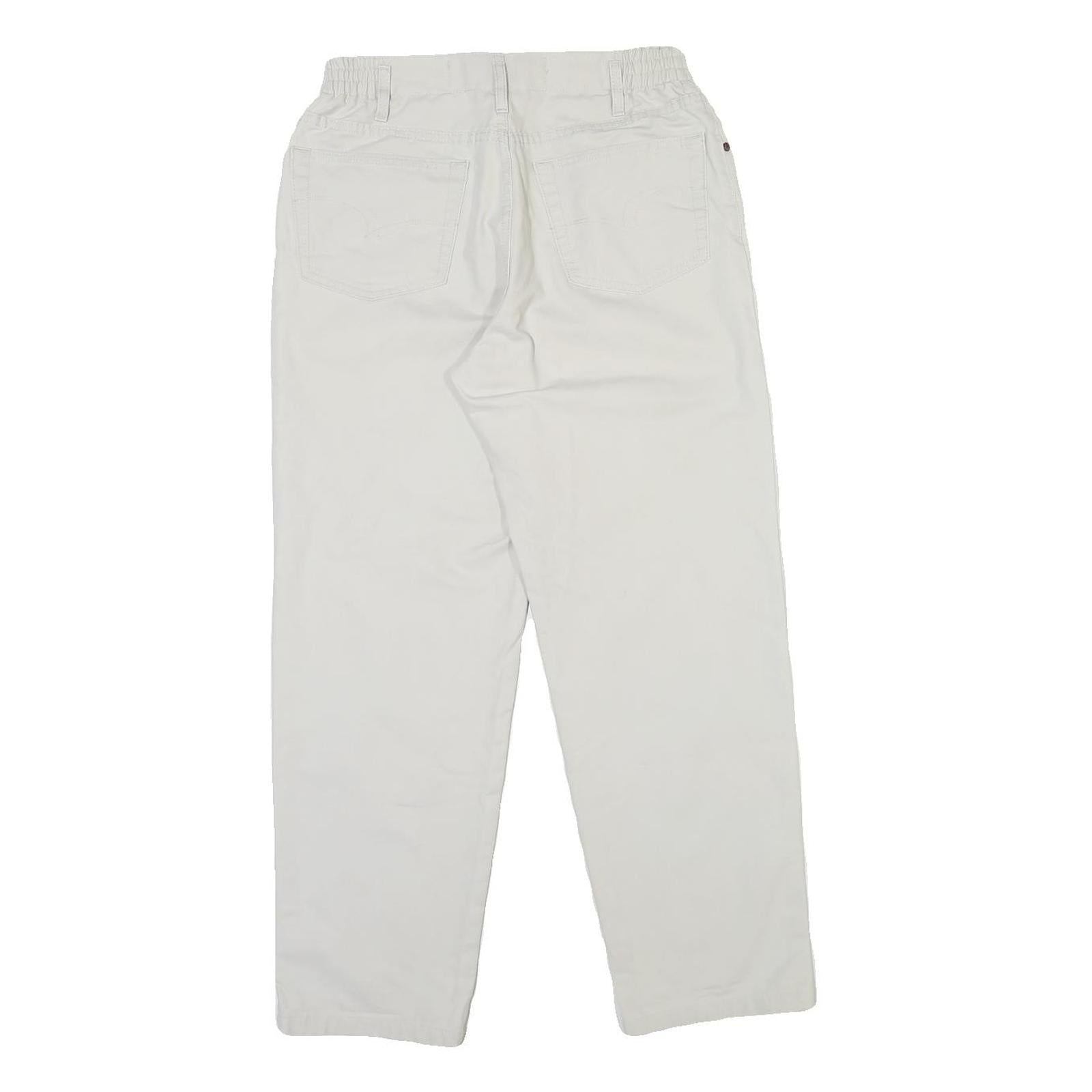 LEE COOPER Womens White Regular Fit Straight Cotton Jeans W29 L28 Zip Closure