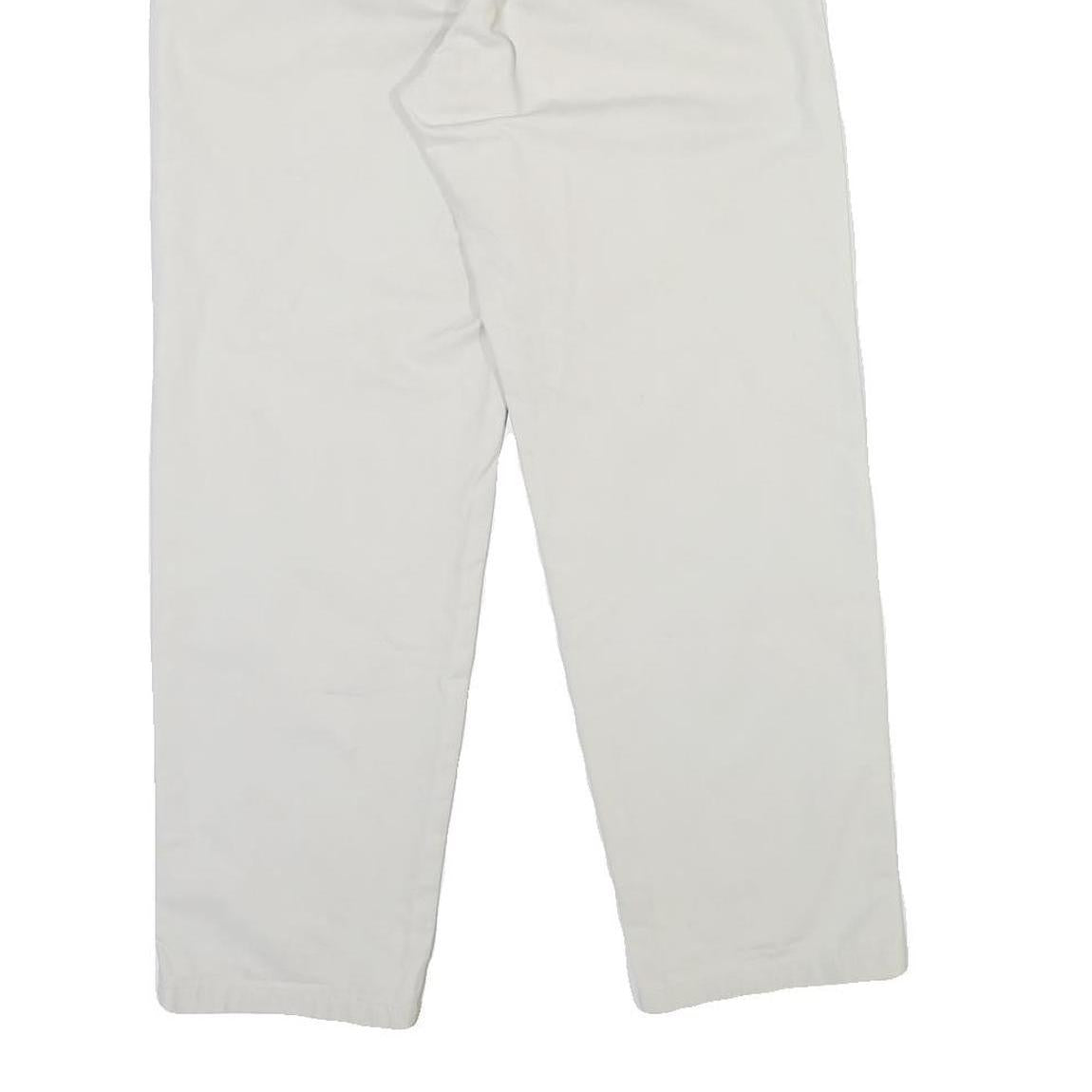 LEE COOPER Womens White Regular Fit Straight Cotton Jeans W29 L28 Zip Closure