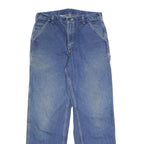CARHARTT Mens Blue Loose Denim Jeans W30 L31 Workwear Zip Closure
