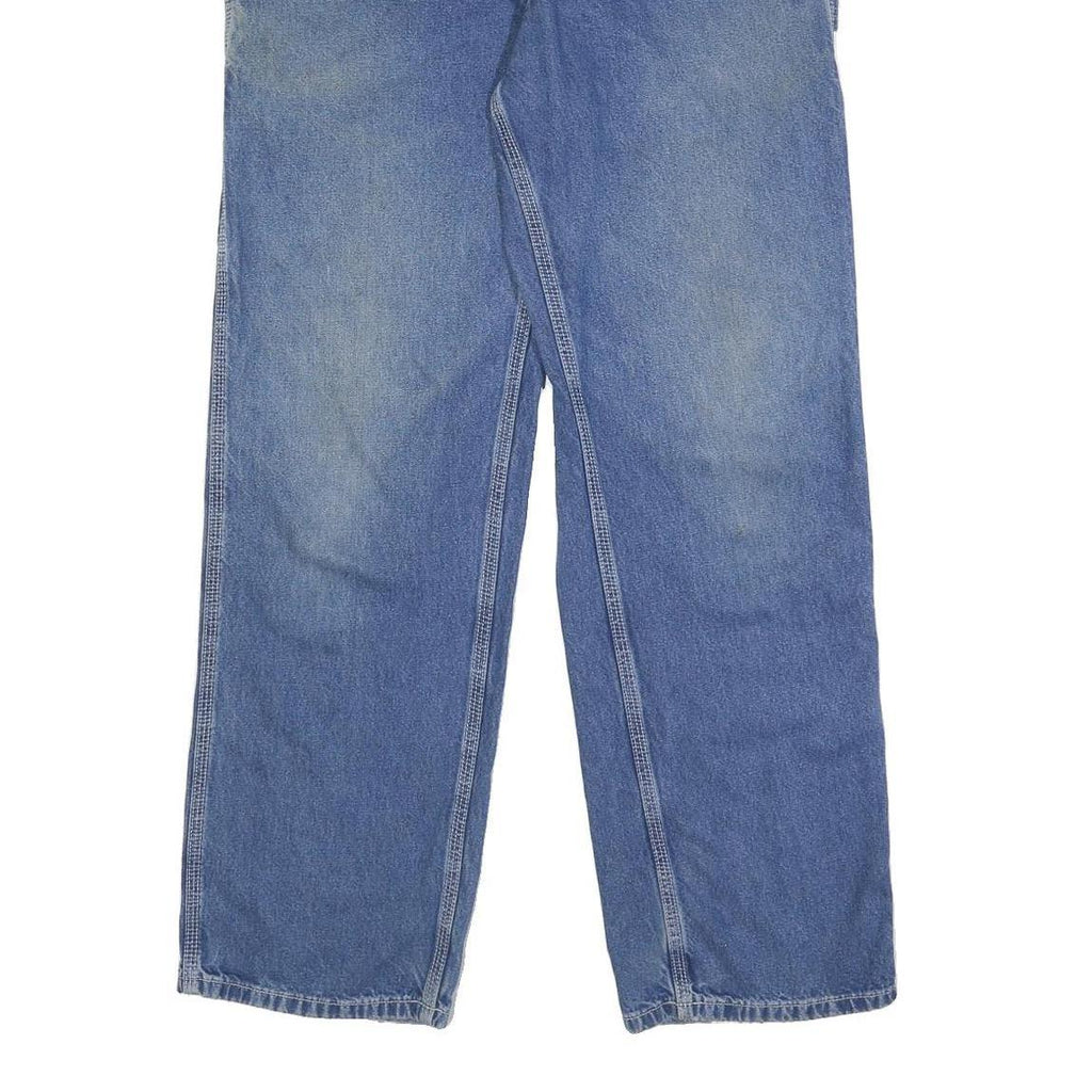 CARHARTT Mens Blue Loose Denim Jeans W30 L31 Workwear Zip Closure