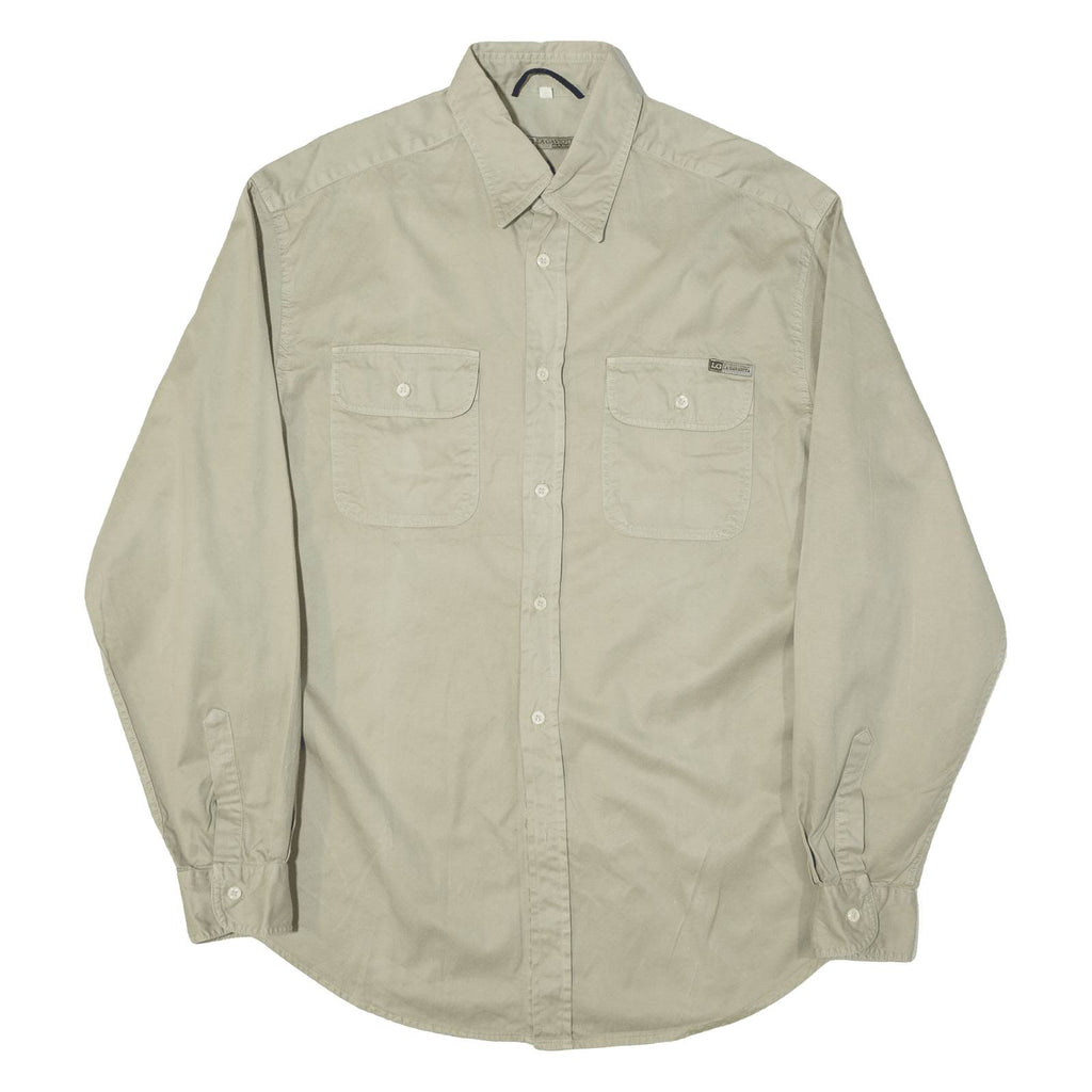 LA GAVIOTTA Mens Heavy Shirt Beige Long Sleeve M