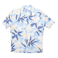 MR CALIFORNIA Mens Blue & Beige Pattern Shirt M Polyester Cocktail Holiday