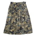 Womens Peasant Skirt Black Long Viscose Crazy Pattern M