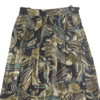 Womens Peasant Skirt Black Long Viscose Crazy Pattern M