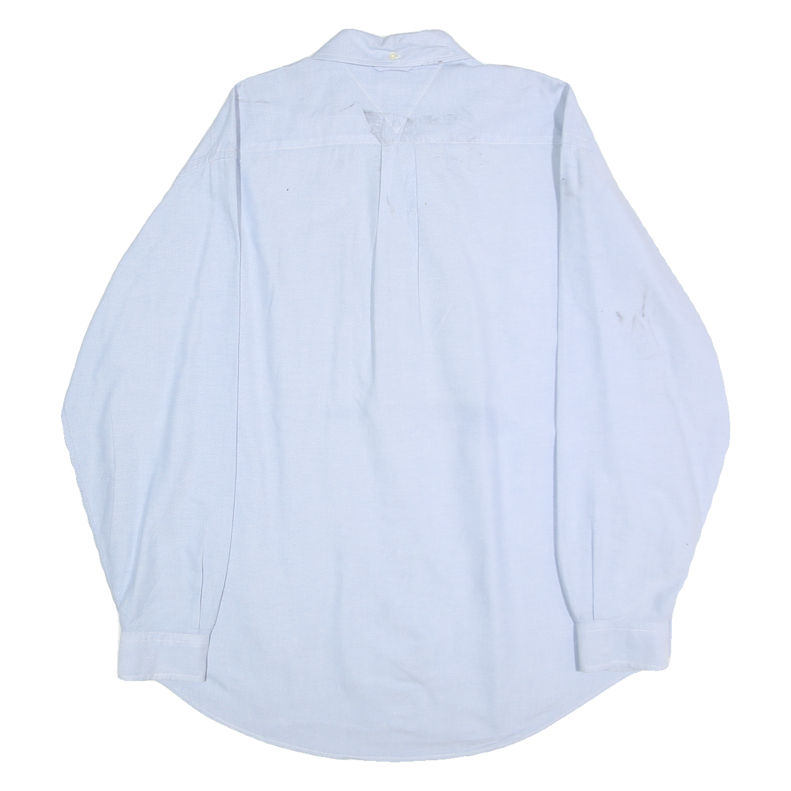 TOMMY HILFIGER Mens Blue Oxford Shirt L Long Sleeve Button Collar Casual