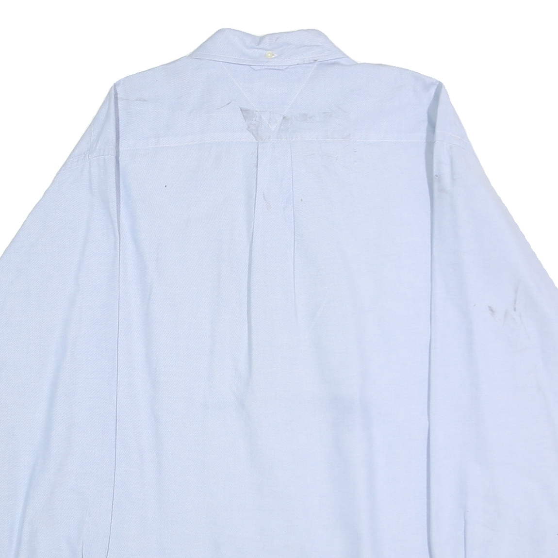 TOMMY HILFIGER Mens Blue Oxford Shirt L Long Sleeve Button Collar Casual