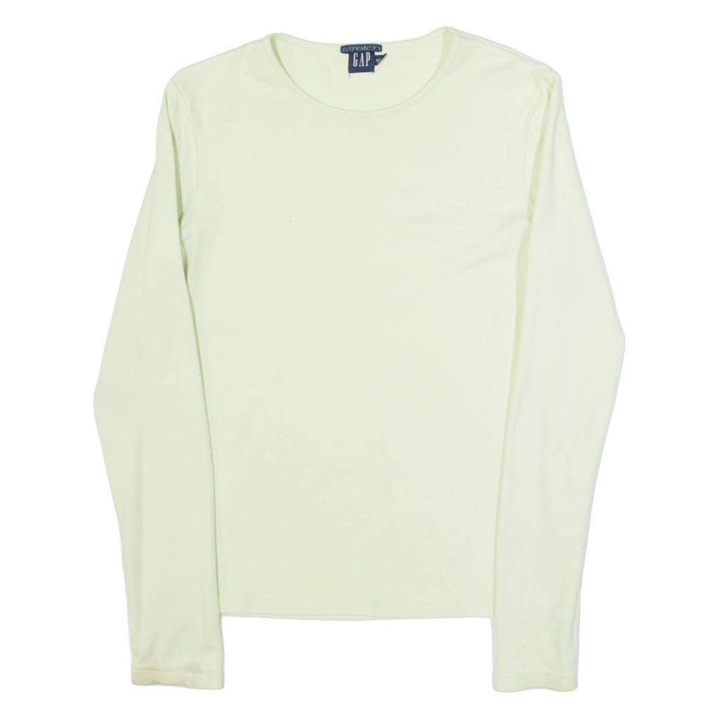 GAP Stretch Womens T-Shirt Green Long Sleeve S