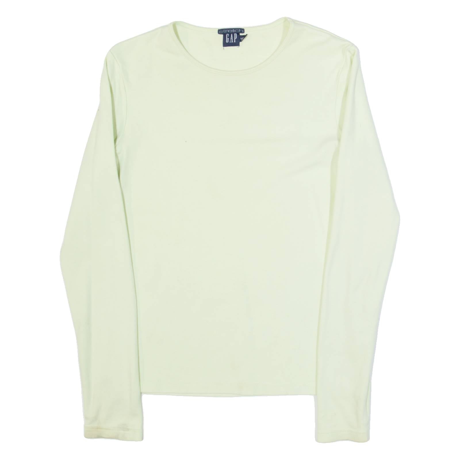 GAP Stretch Womens T-Shirt Green Long Sleeve S