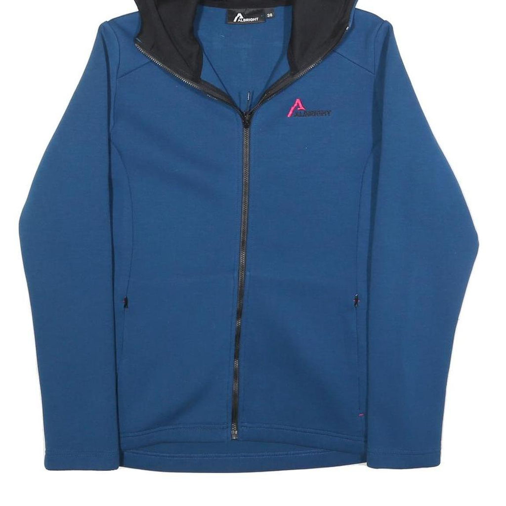 ALBRIGHT Womens Blue Zip Up Hoodie S Lightweight Casual Comfort