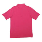 KAPPA Mens Pink Short Sleeve Plain S Cotton Blend Basic Polo Shirt Casual