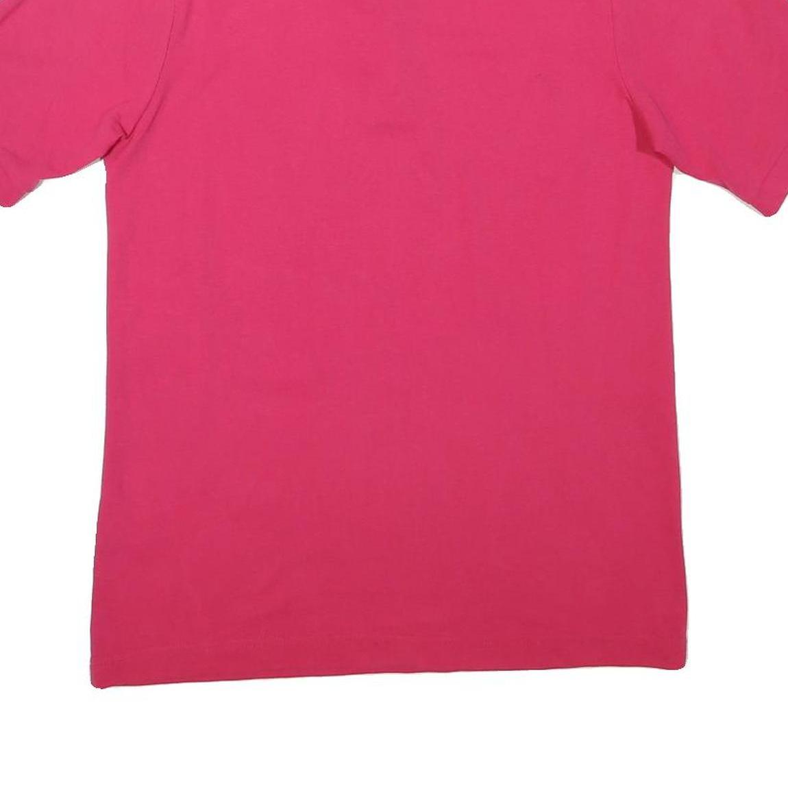 KAPPA Mens Pink Short Sleeve Plain S Cotton Blend Basic Polo Shirt Casual