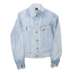 LEE Mens Blue Cotton Blend Denim Jacket M Button Plain Classic Fit Casual Style