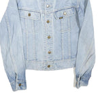 LEE Mens Blue Cotton Blend Denim Jacket M Button Plain Classic Fit Casual Style