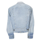 LEE Mens Blue Cotton Blend Denim Jacket M Button Plain Classic Fit Casual Style