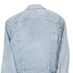 LEE Mens Blue Cotton Blend Denim Jacket M Button Plain Classic Fit Casual Style