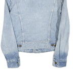 LEE Mens Blue Cotton Blend Denim Jacket M Button Plain Classic Fit Casual Style