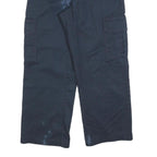 DICKIES Mens Cotton Blend Black Relaxed Cargo Trousers W30 L27 Workwear