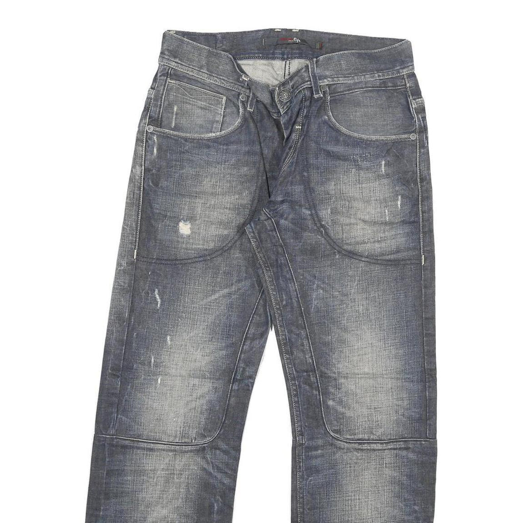 SALSA LIFE Mens Jeans Blue Regular Straight Denim Medium W30 L28 Button Closure