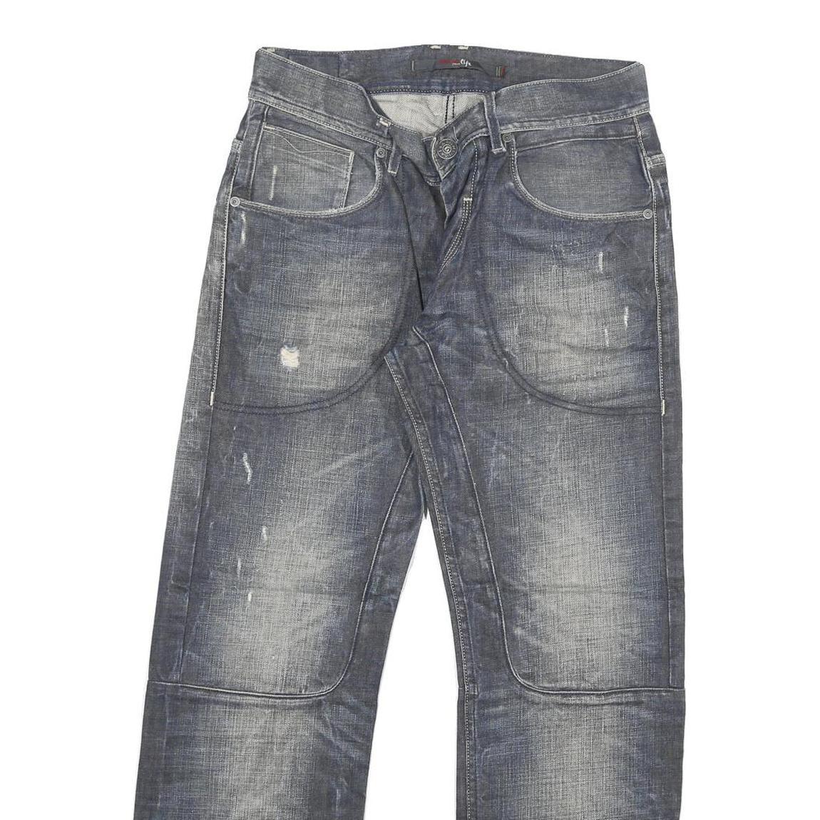 SALSA LIFE Mens Jeans Blue Regular Straight Denim Medium W30 L28 Button Closure