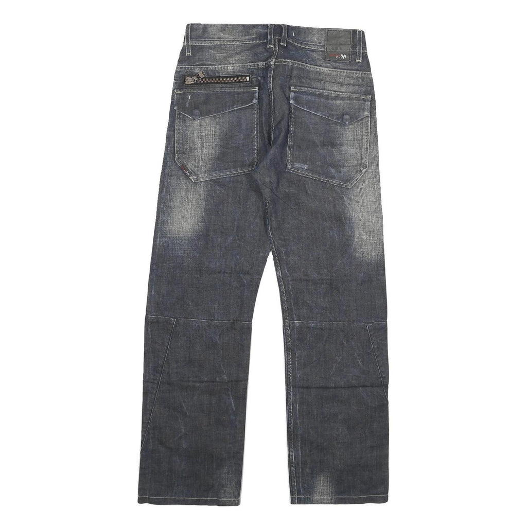 SALSA LIFE Mens Jeans Blue Regular Straight Denim Medium W30 L28 Button Closure