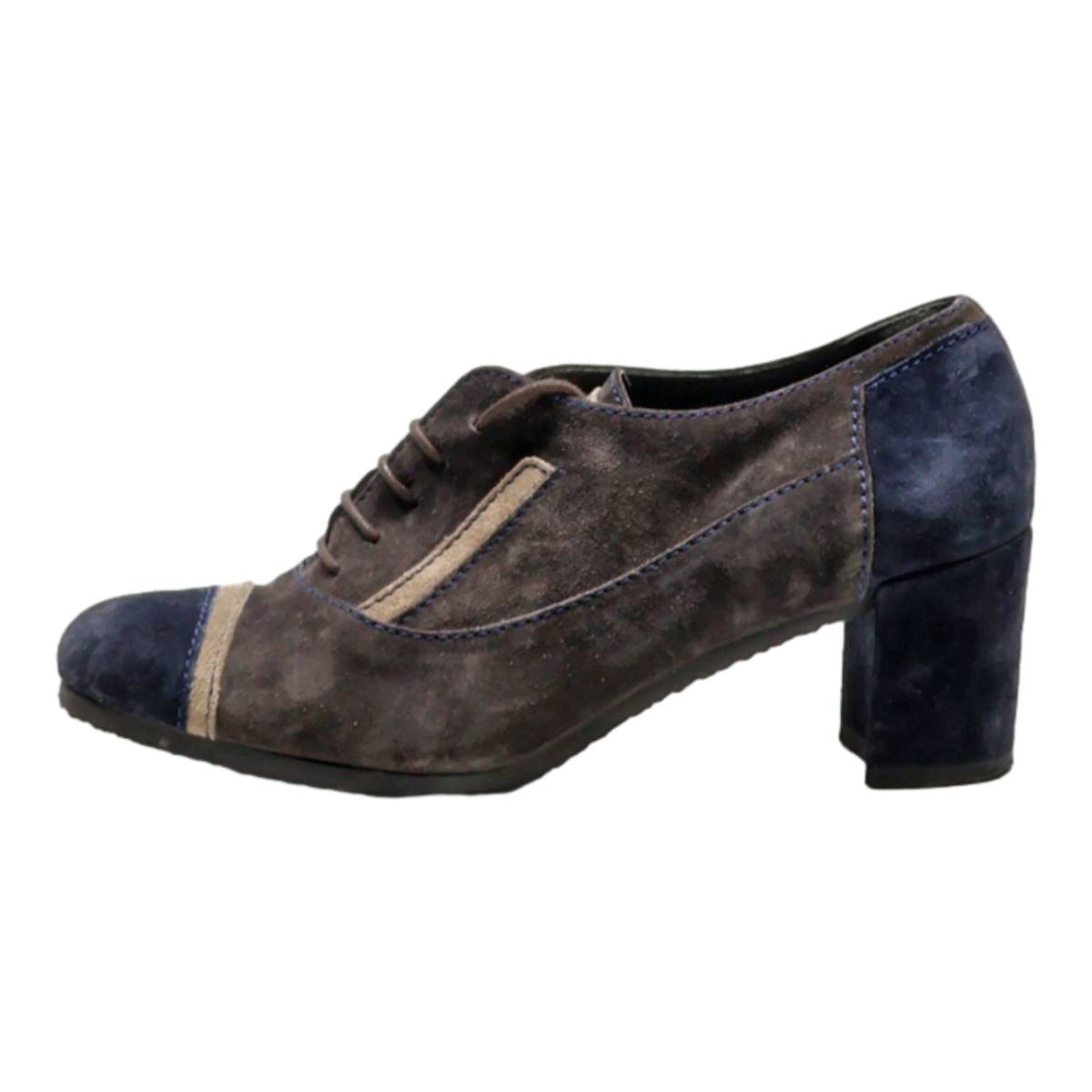 GUGLIELMO ROTTA Block Heels Grey Suede Womens UK 4